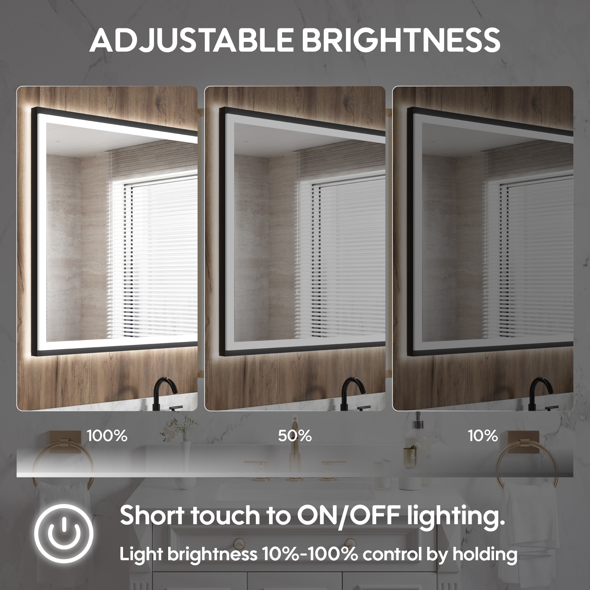 Forclover MRE-6F8440MB Framed-Bath-Mirrors - View #6