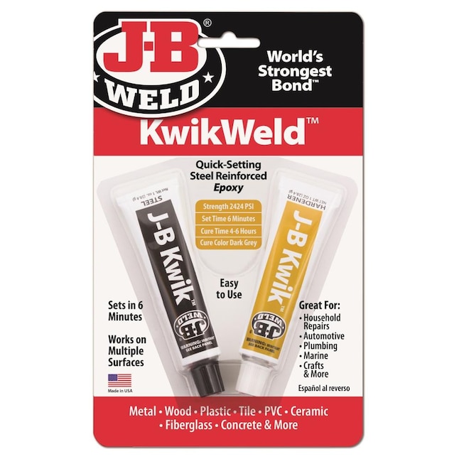 J-B Weld KwikWeld Epoxy (2) 1 oz., Gray