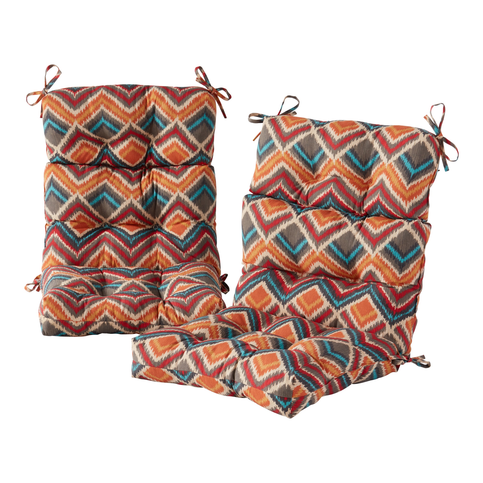 Greendale Home Fashions OC6809S2-SURREAL 20-in x 22-in 2 -Piece Surreal High back patio chair cushion