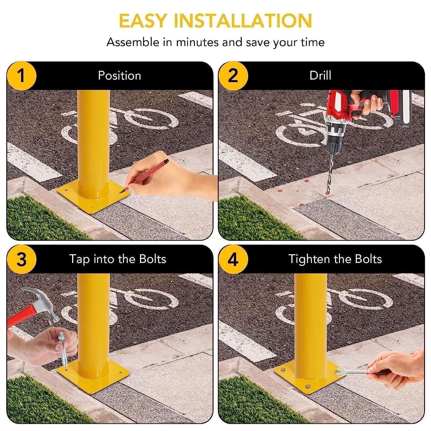 MAXSA Innovations QNLNAPLS-3399QTM5 Commercial-Bollards - View #3