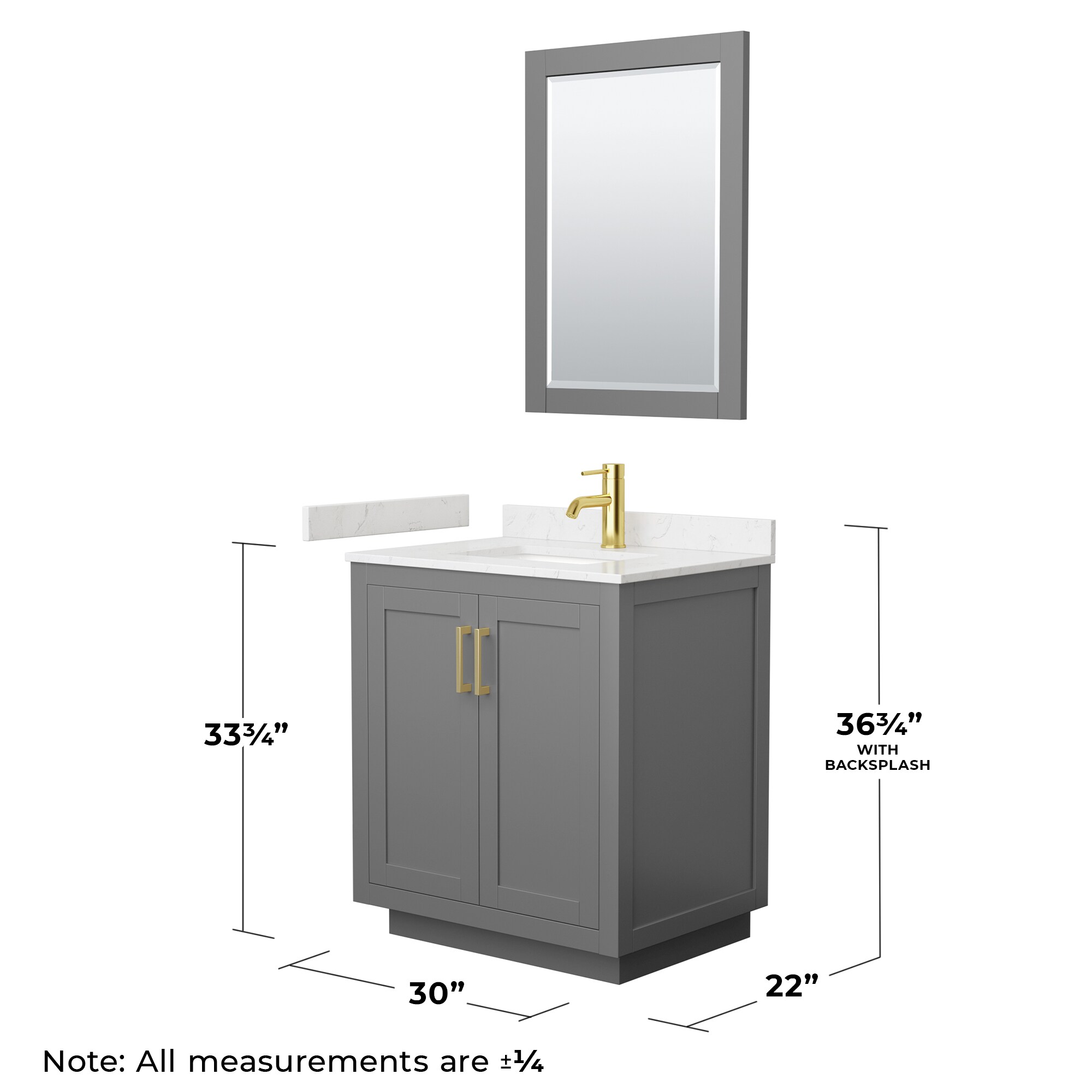 Wyndham Collection WCF292930SGGC2UNSM24 Bath-Vanity-Combo - View #6