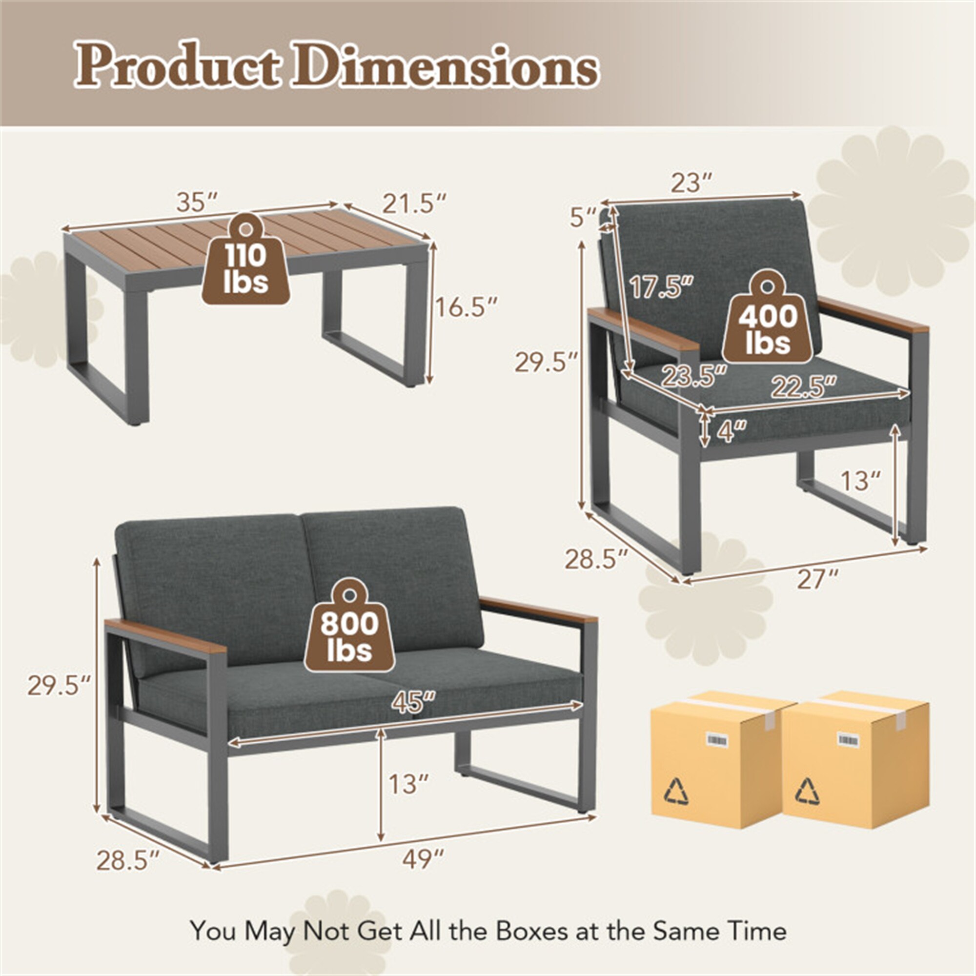 BABOOM BOM-1227AAE-OR Patio-Conversation-Sets - View #3