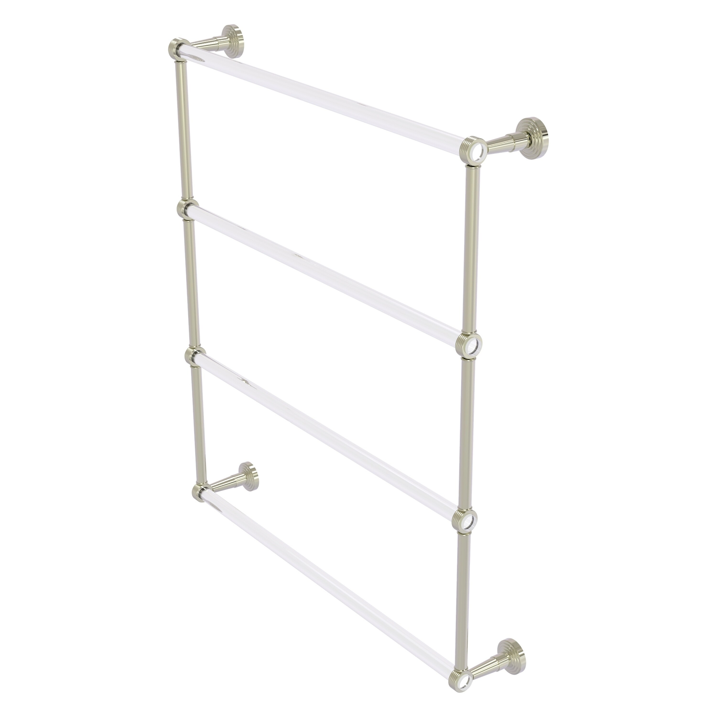 Allied Brass PB-28G-30-PNI Pacific Beach 30-in double Polished Nickel Wall mount 4-tier Towel Bar