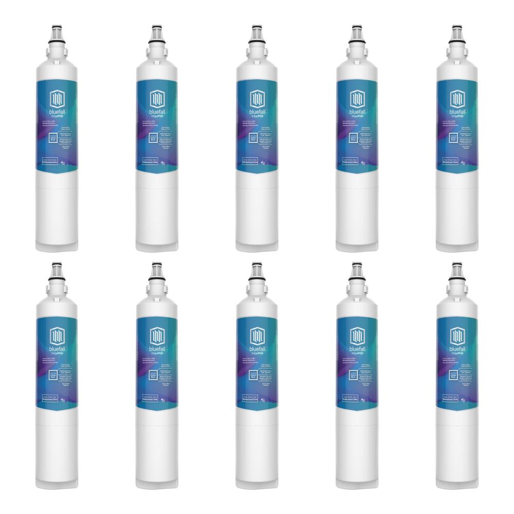 Bluefall BF-LGLT600P-10PACK Twist-in Refrigerator Water Filter FridgePod 10-Pack