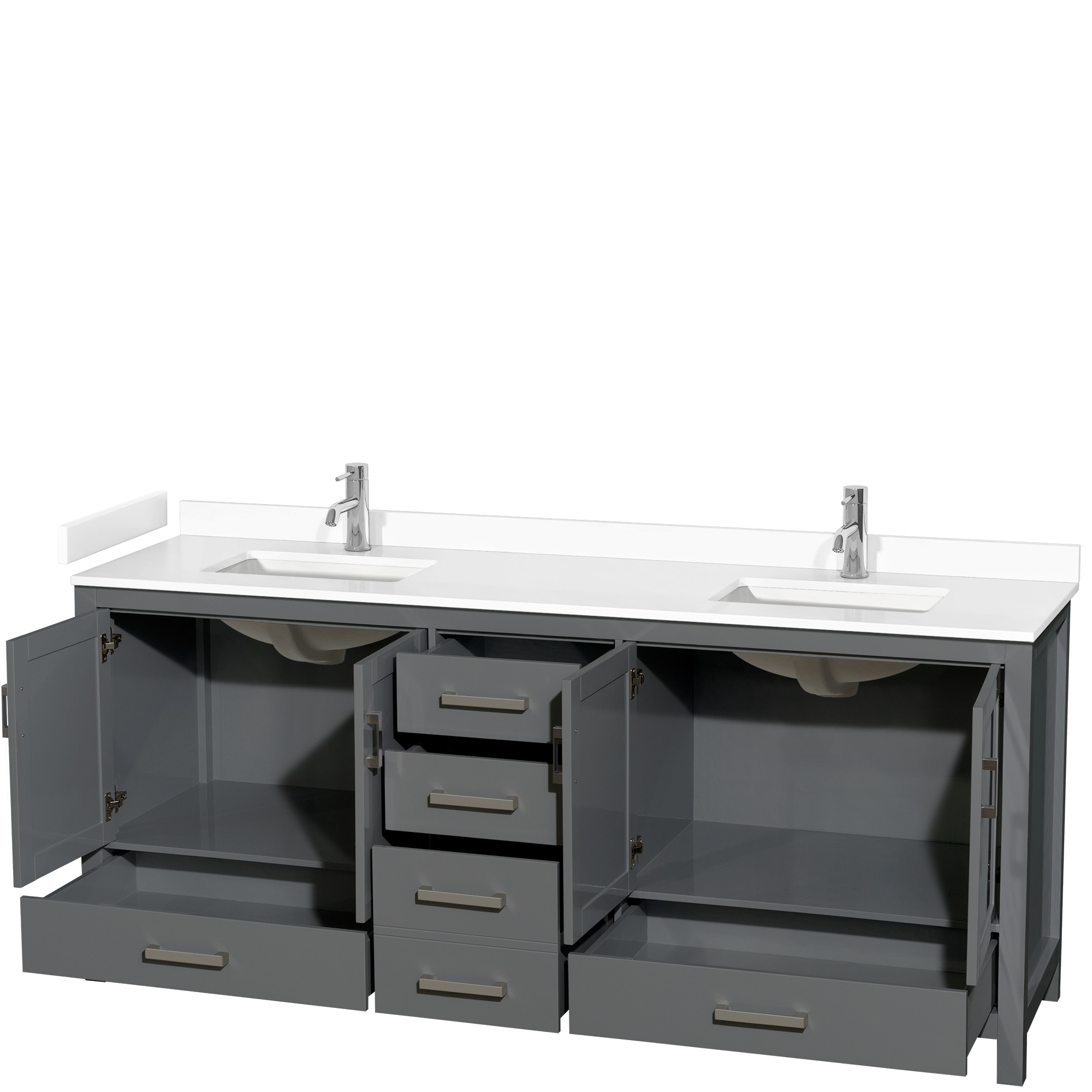 Wyndham Collection WCS141480DKGWCUNSMXX Bath-Vanity-Combo - View #2