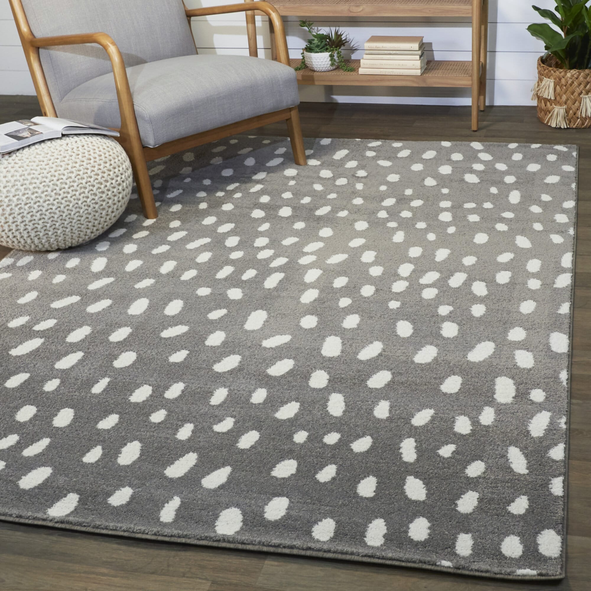 Balta 3095110 5 x 7 (ft) Loomed Polypropylene Taupe Rectangular Indoor Abstract Mid-Century Modern Area rug