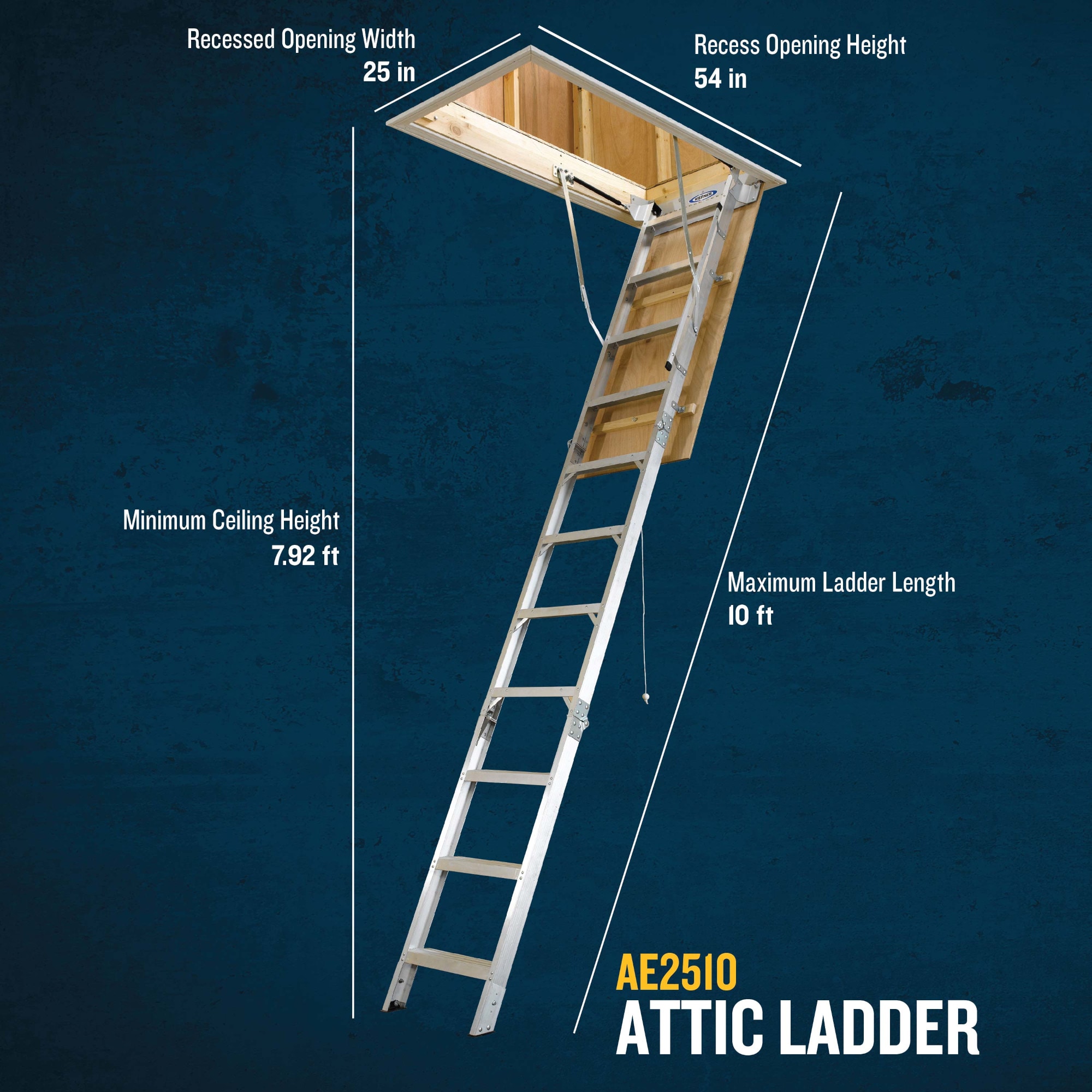 Werner AE2510 Attic-Ladders - View #9
