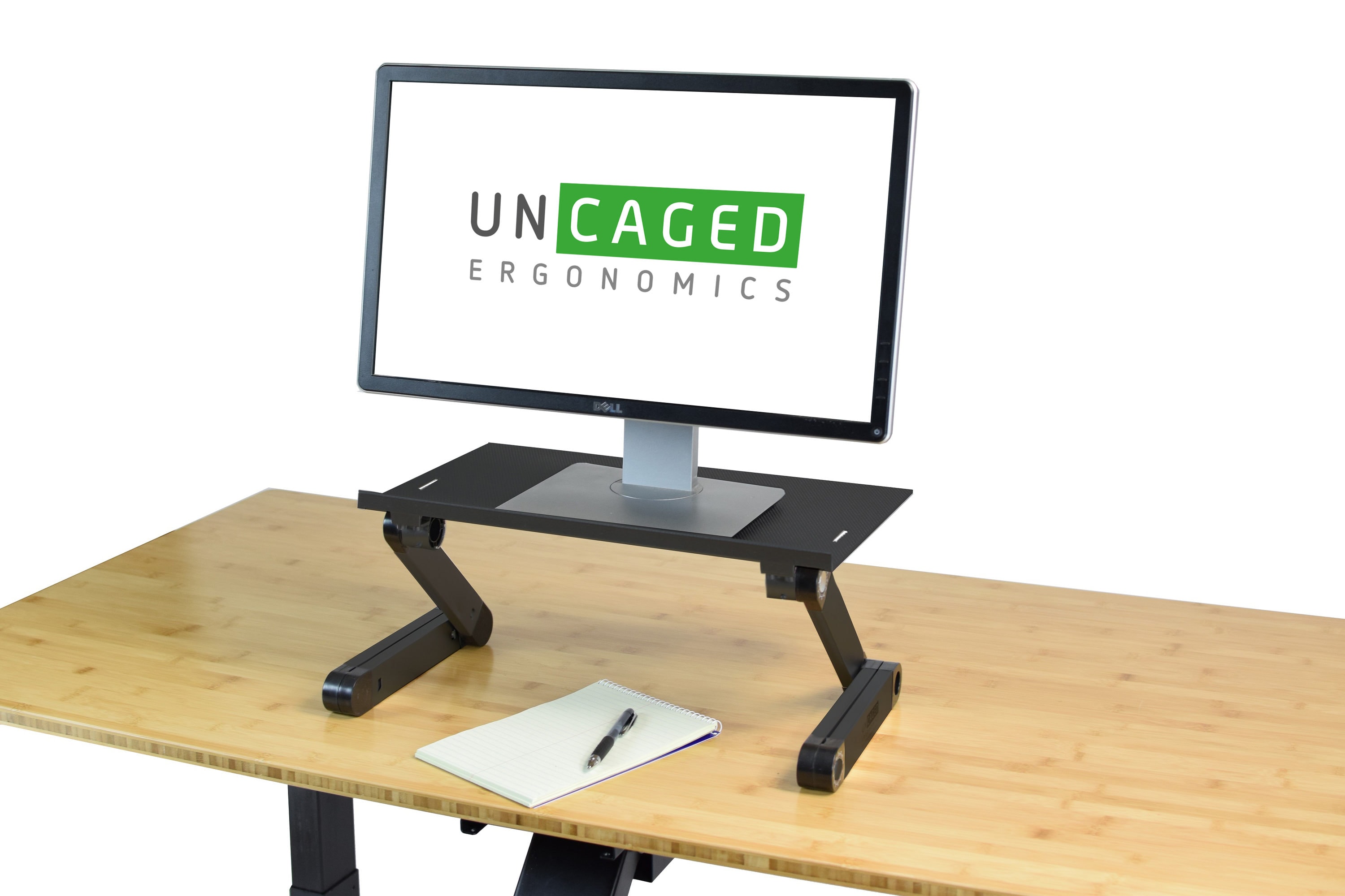 Uncaged Ergonomics Workez Monitor Stand Adjustable in the Office