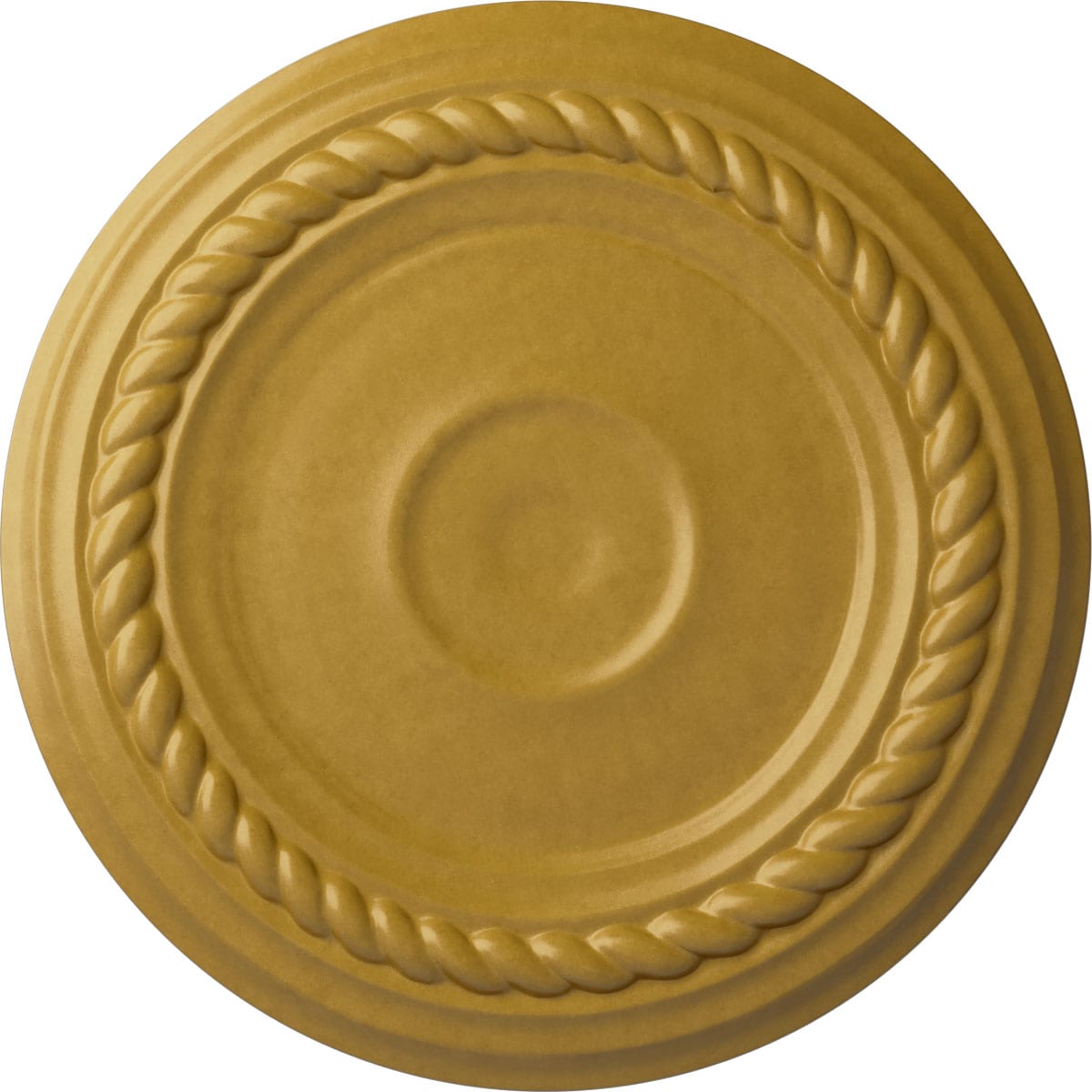 Ekena Millwork CM07ALIGS Small Alexandria 7.875-in W x 7.875-in L Painted Iridescent Gold Polyurethane Whole Ceiling Medallion