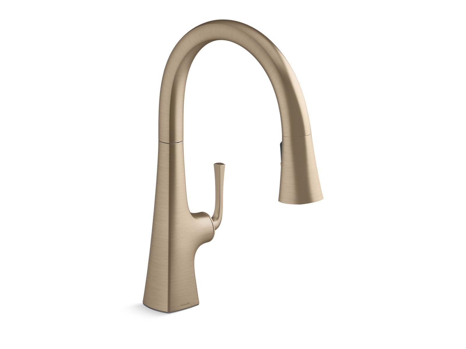 KOHLER 22062-BV Graze Pull-down kitchen sink faucet with three-function sprayhead
