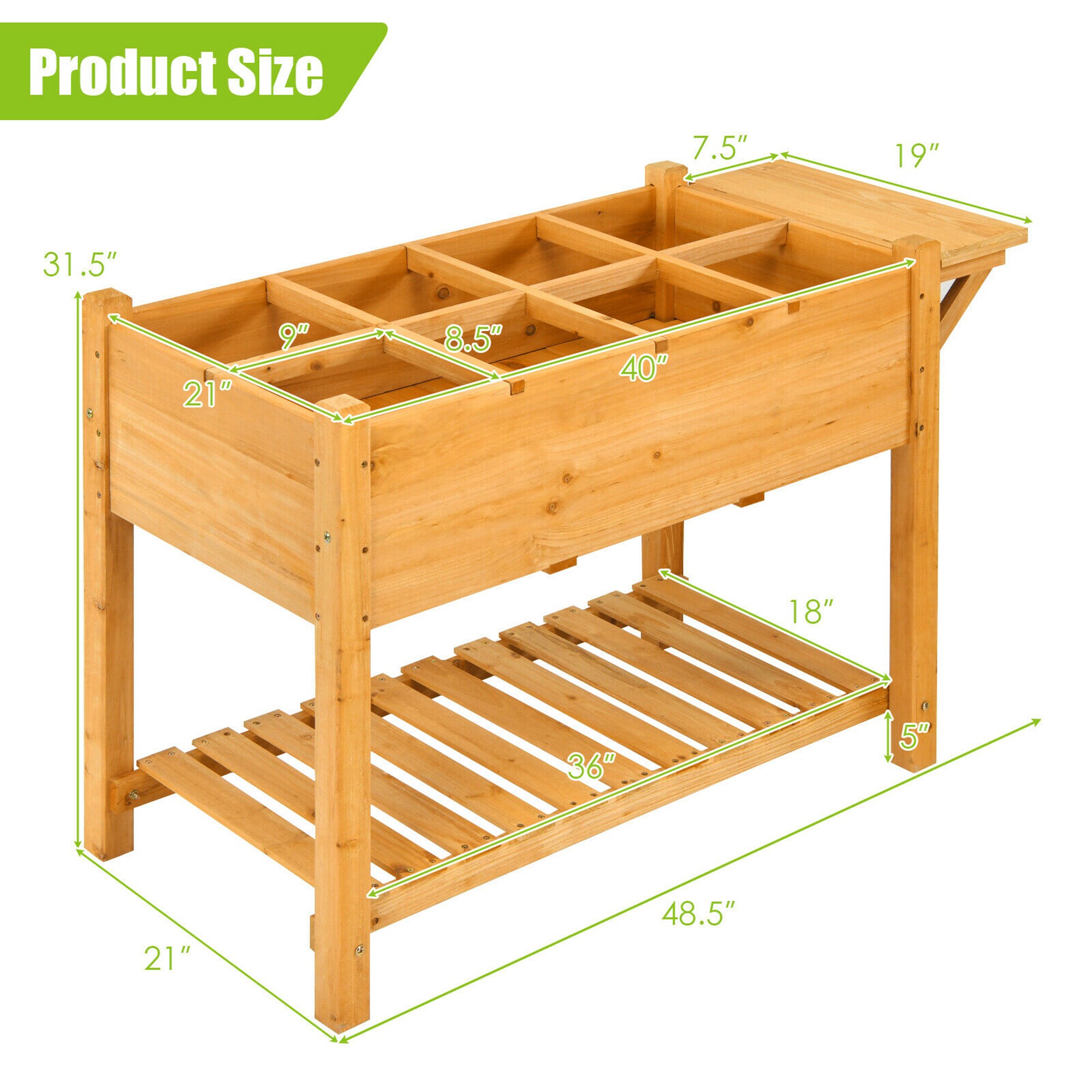 Costway LWS00539 Raised-Planter-Boxes - View #2