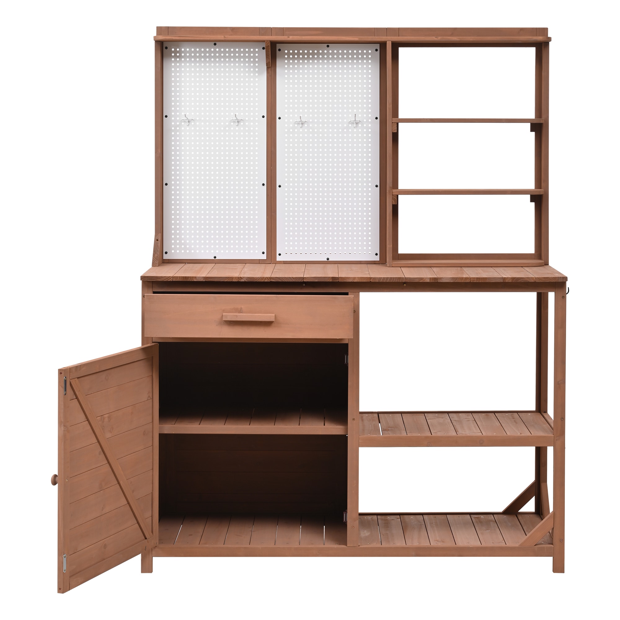AHIOU HOME ZAAHG-P233277DPB Kenosha 50.2-in x 65.7-in x 18.5-in Brown Potting Bench