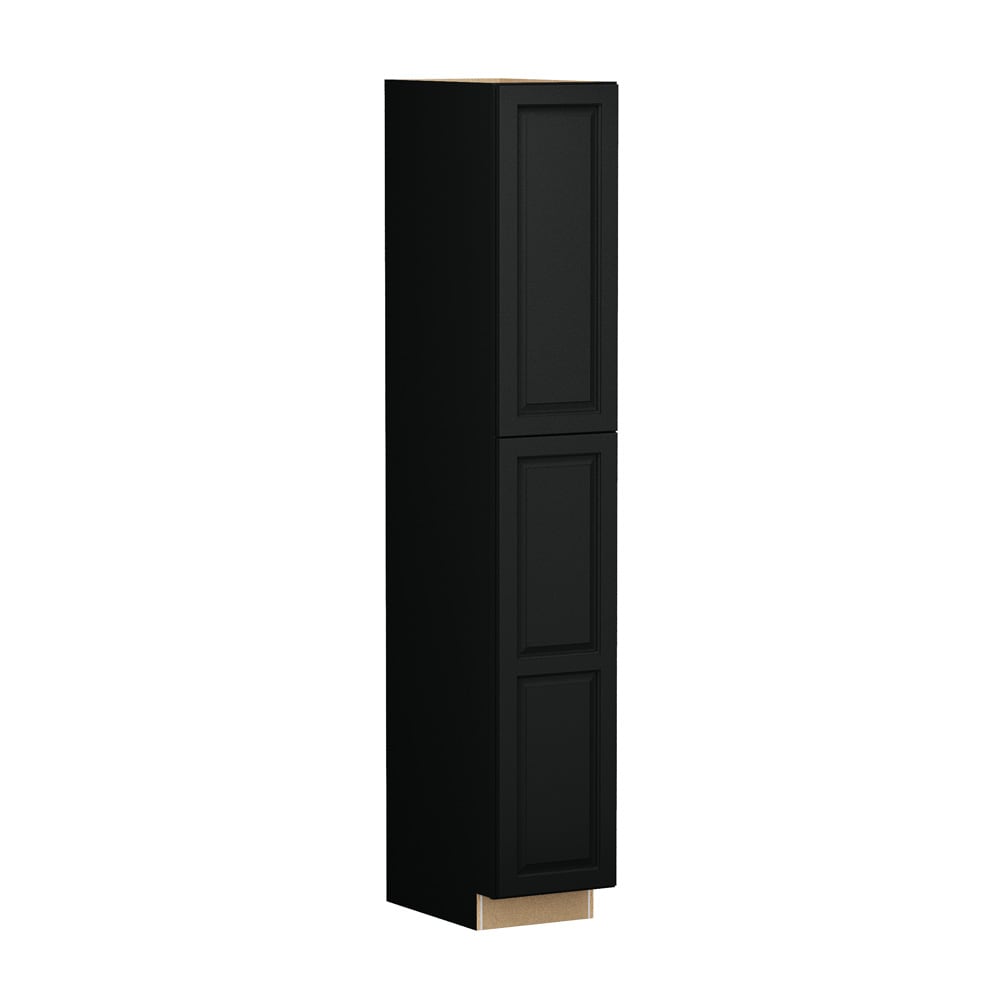 Shenandoah Stemson 15-in W x 96-in H x 24-in D Black Painted Base Fully Assembled Cabinet Raised Panel Raised panel
