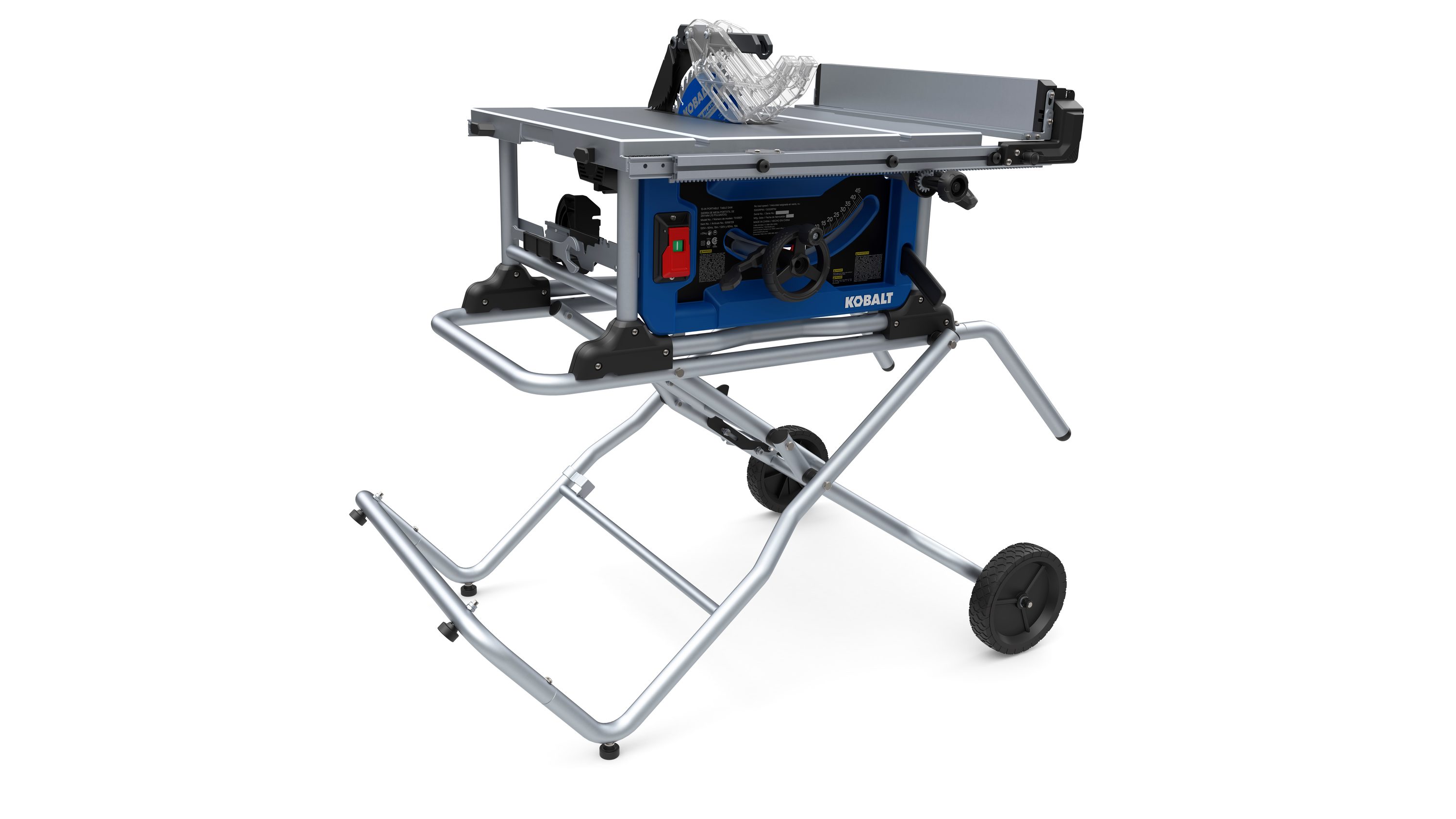 10-in 15-Amp Portable Jobsite Table Saw with Gravity Rise Stand | - Kobalt TS10601