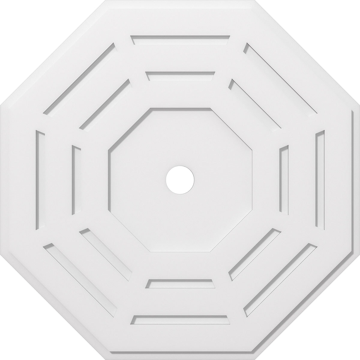 Ekena Millwork CMP38WN-03000 Westin 38-in W x 38-in L Contemporary PVC Whole Ceiling Medallion