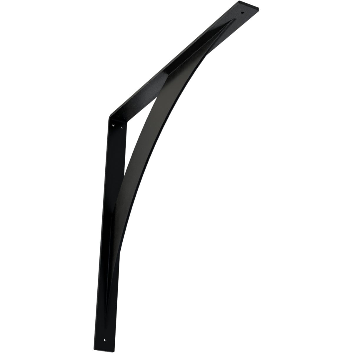 Ekena Millwork BKTM02X24X24LEPBL Legacy 24-in x 2-in x 24-in Black Steel Mounting bracket