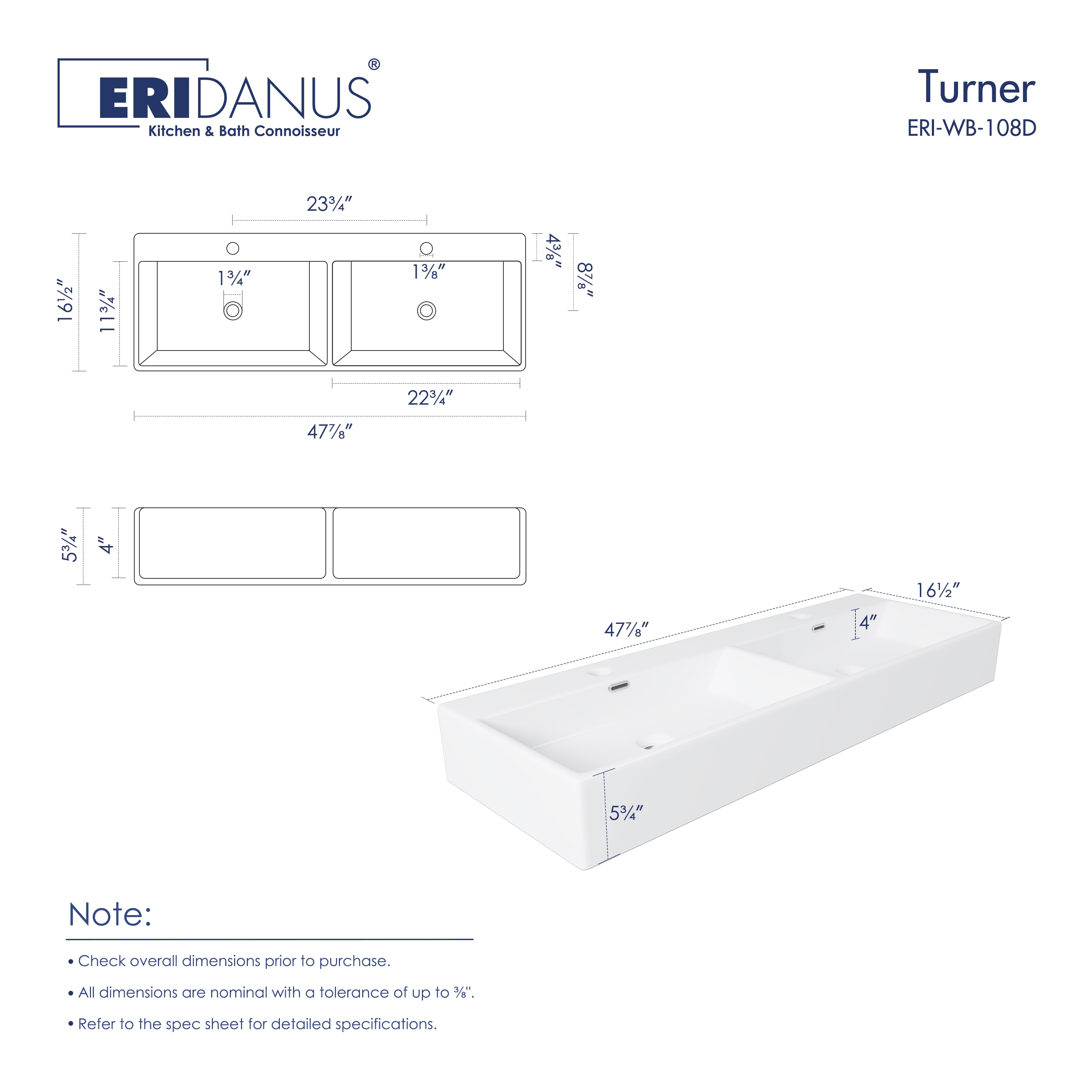 Eridanus ERI-WB-108D Bath-Sink - View #8