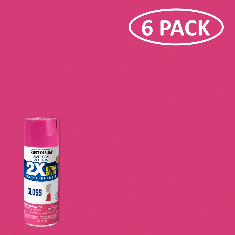 Rust-Oleum Painter's Touch 2X Ultra Cover 12 Oz. Gloss Paint + Primer Spray  Paint, Berry Pink