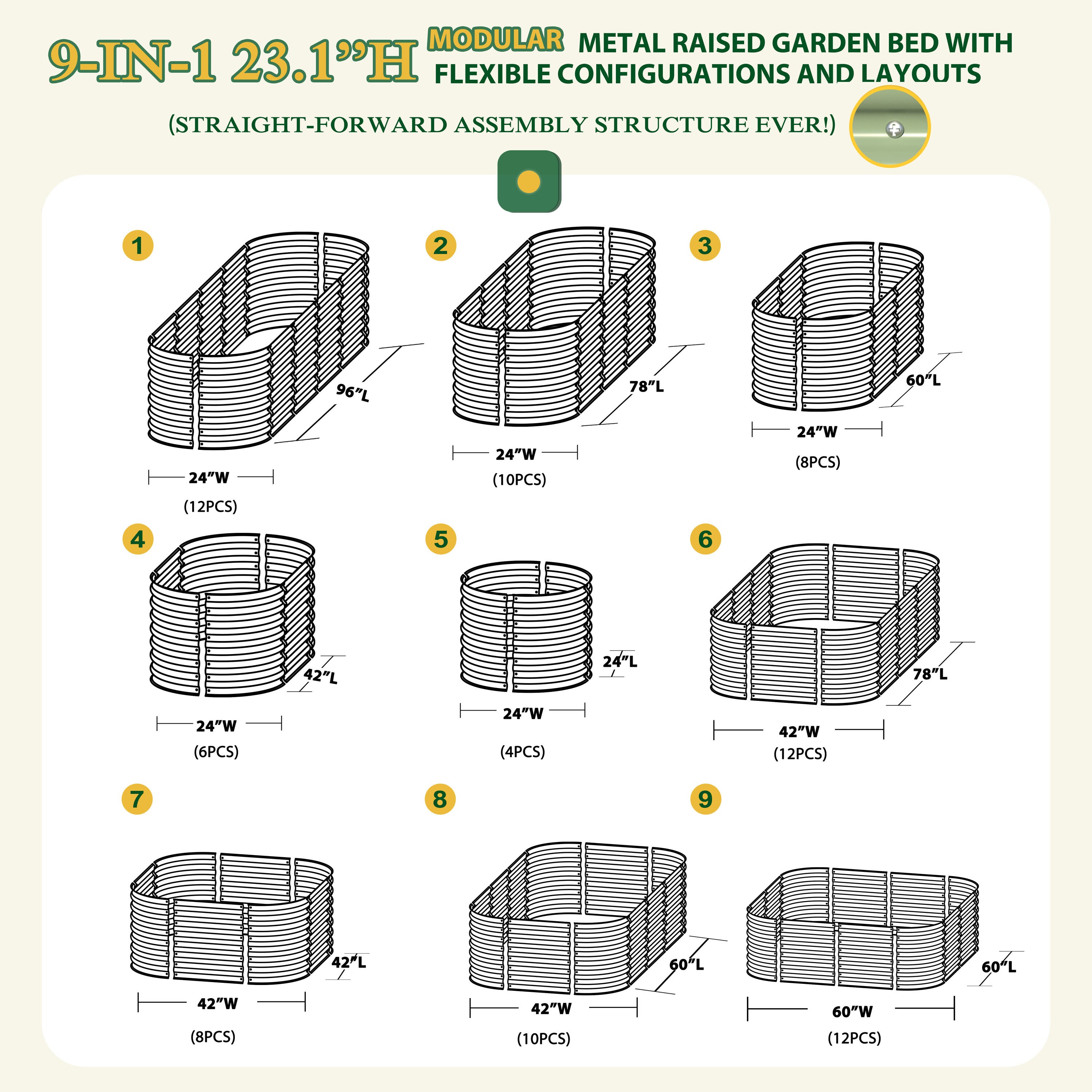 VEIKOUS PG0102-06BK-01 Raised-Garden-Beds - View #3