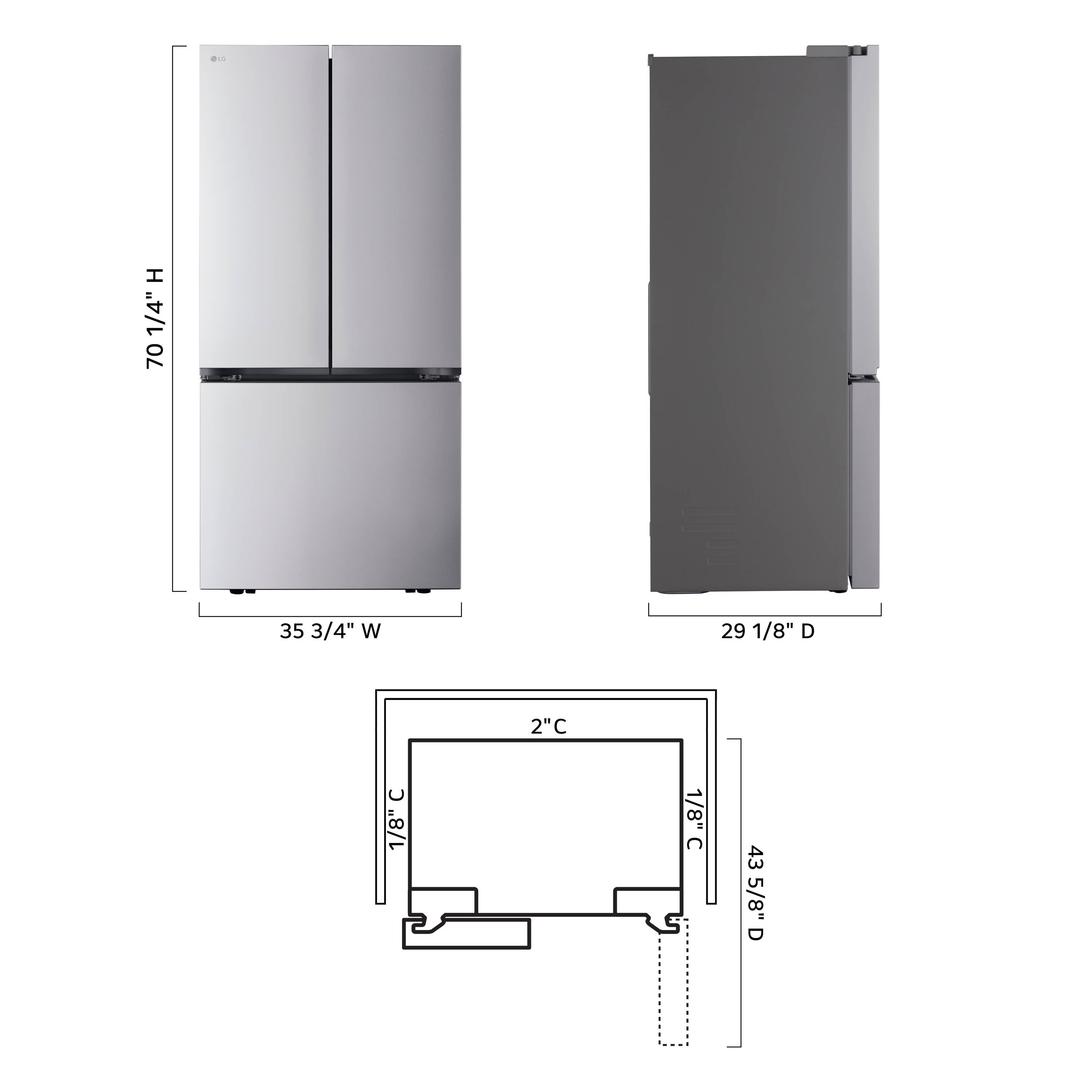 LG LRFLC2716S French-Door-Refrigerators - View #8