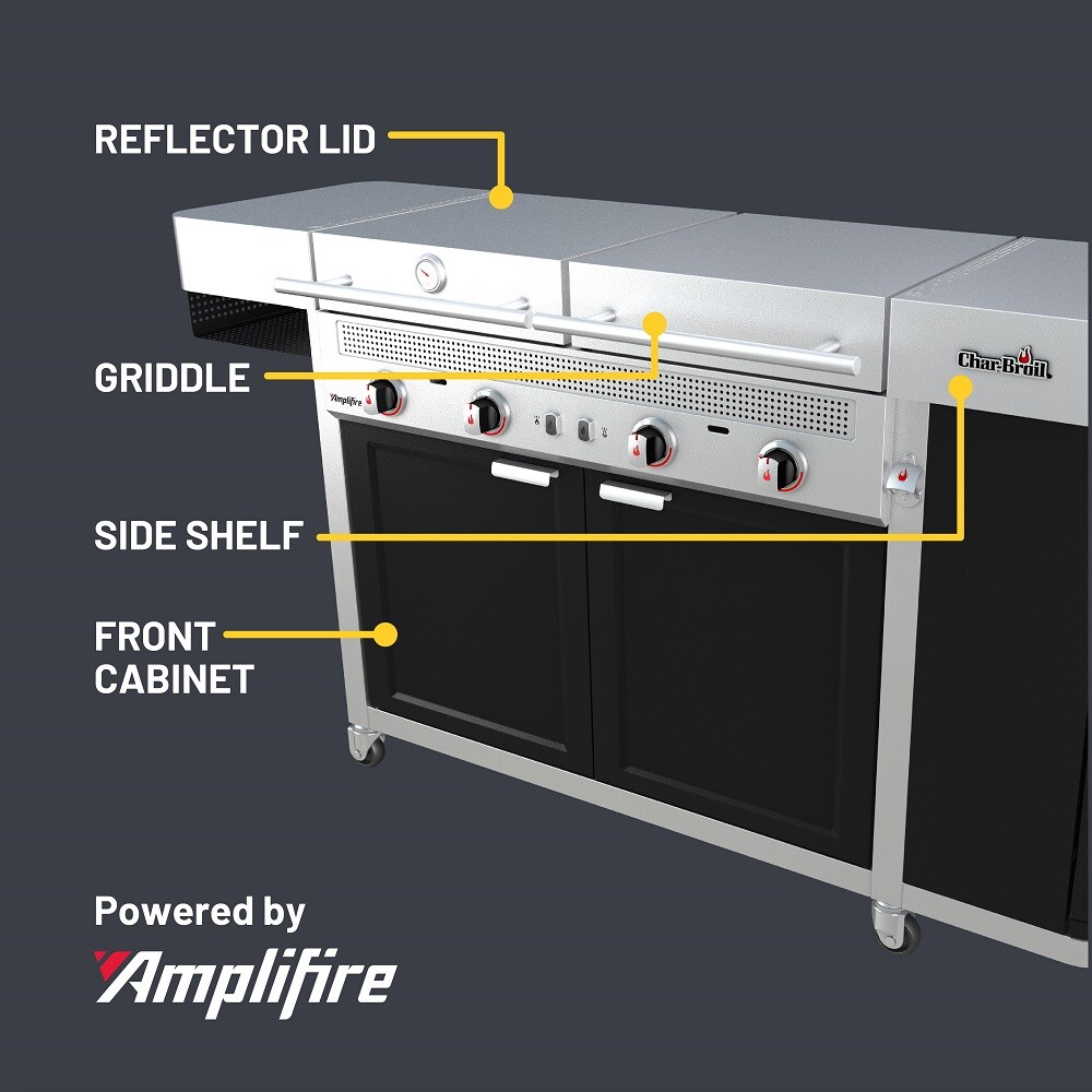 Char-Broil Vista Gray 4-Burner Liquid Propane Infrared Gas Grill
