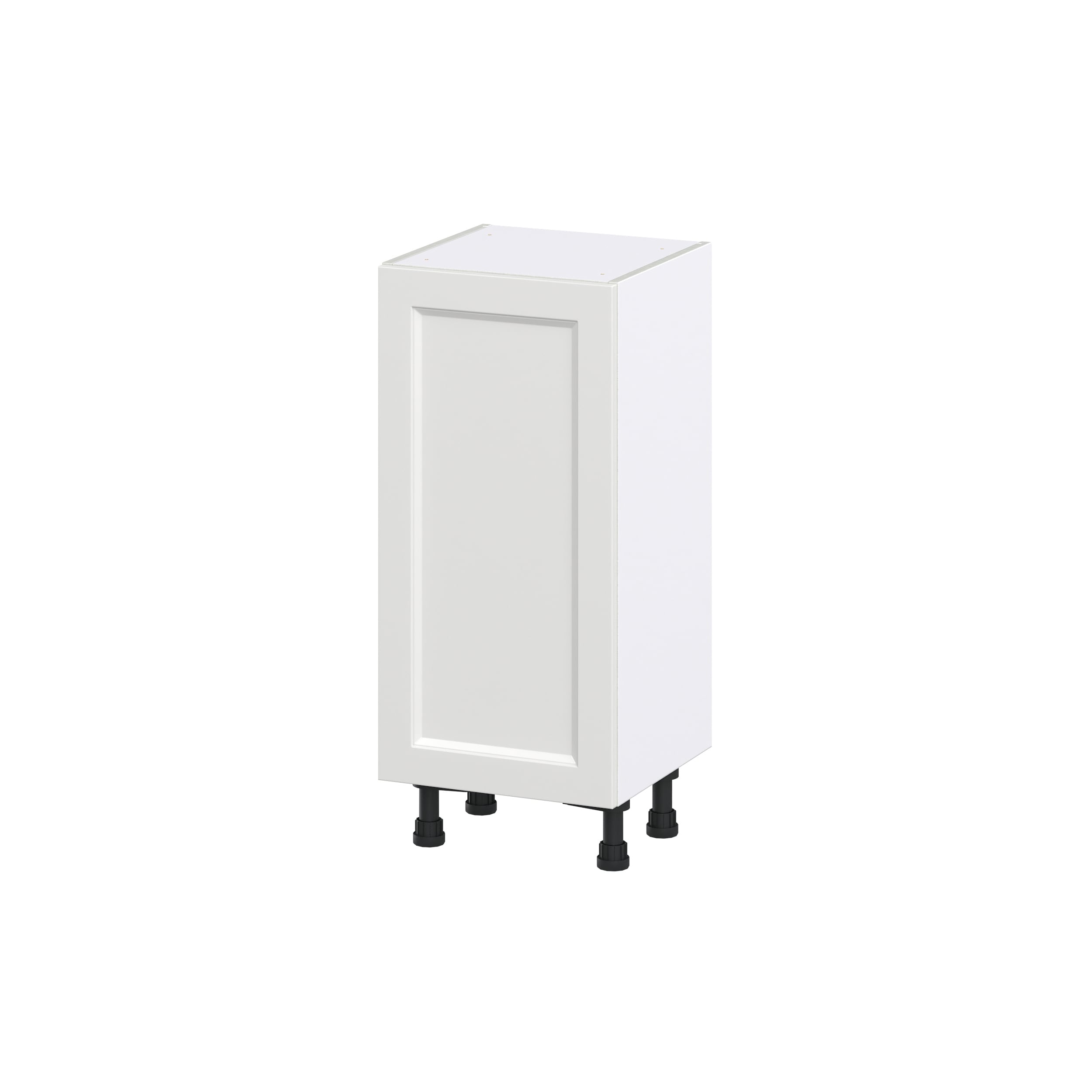 Hugo&Borg DSB1514FH(L/R)-RI Riviera 15-in W x 34.5-in H x 14-in D Bright White Base Fully assembled Cabinet (Recessed Panel Shaker)