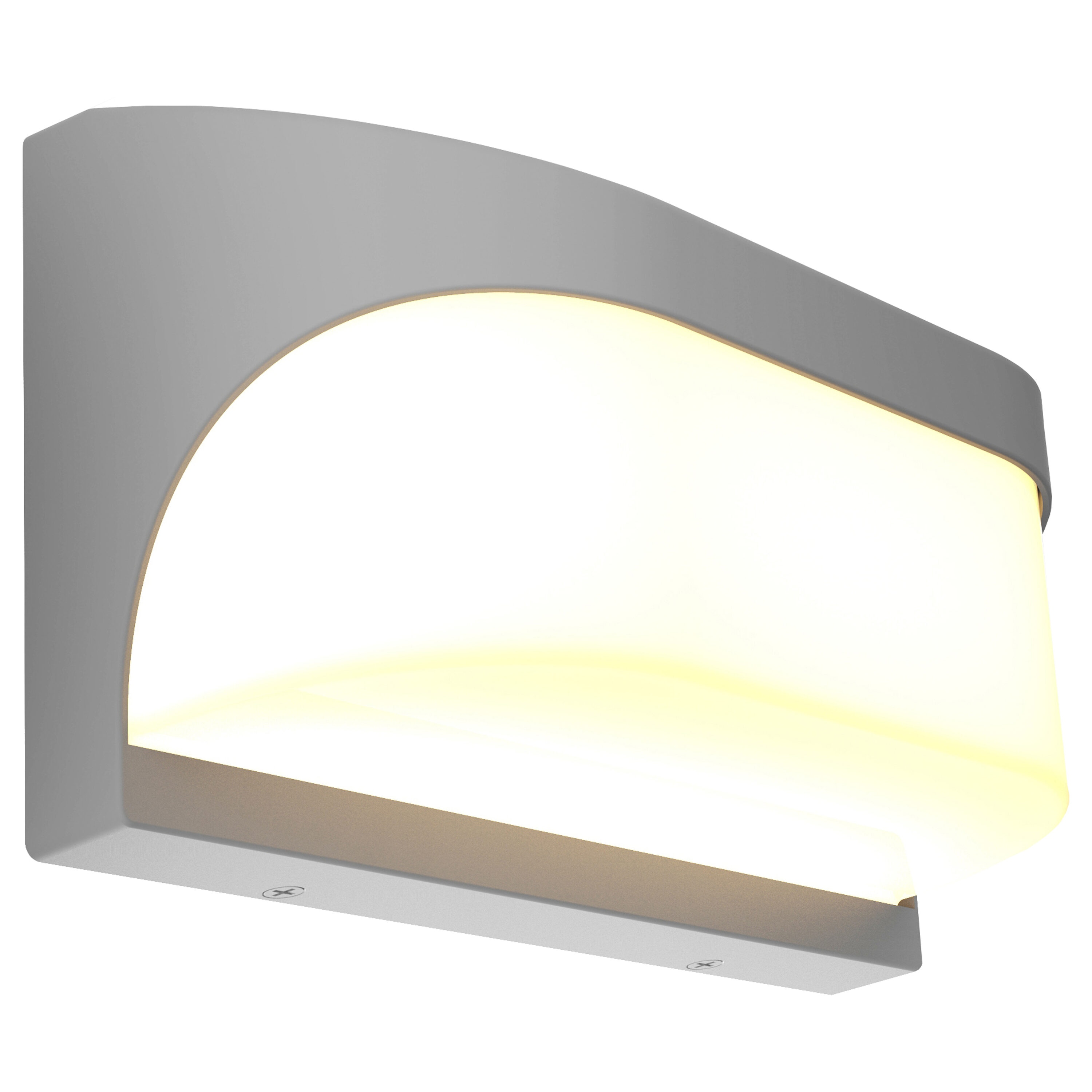 Access Lighting 20021LEDDMG-SAT/ACR Laguna 5-in H Satin Gray Hardwired Integrated LED Outdoor Wall Light