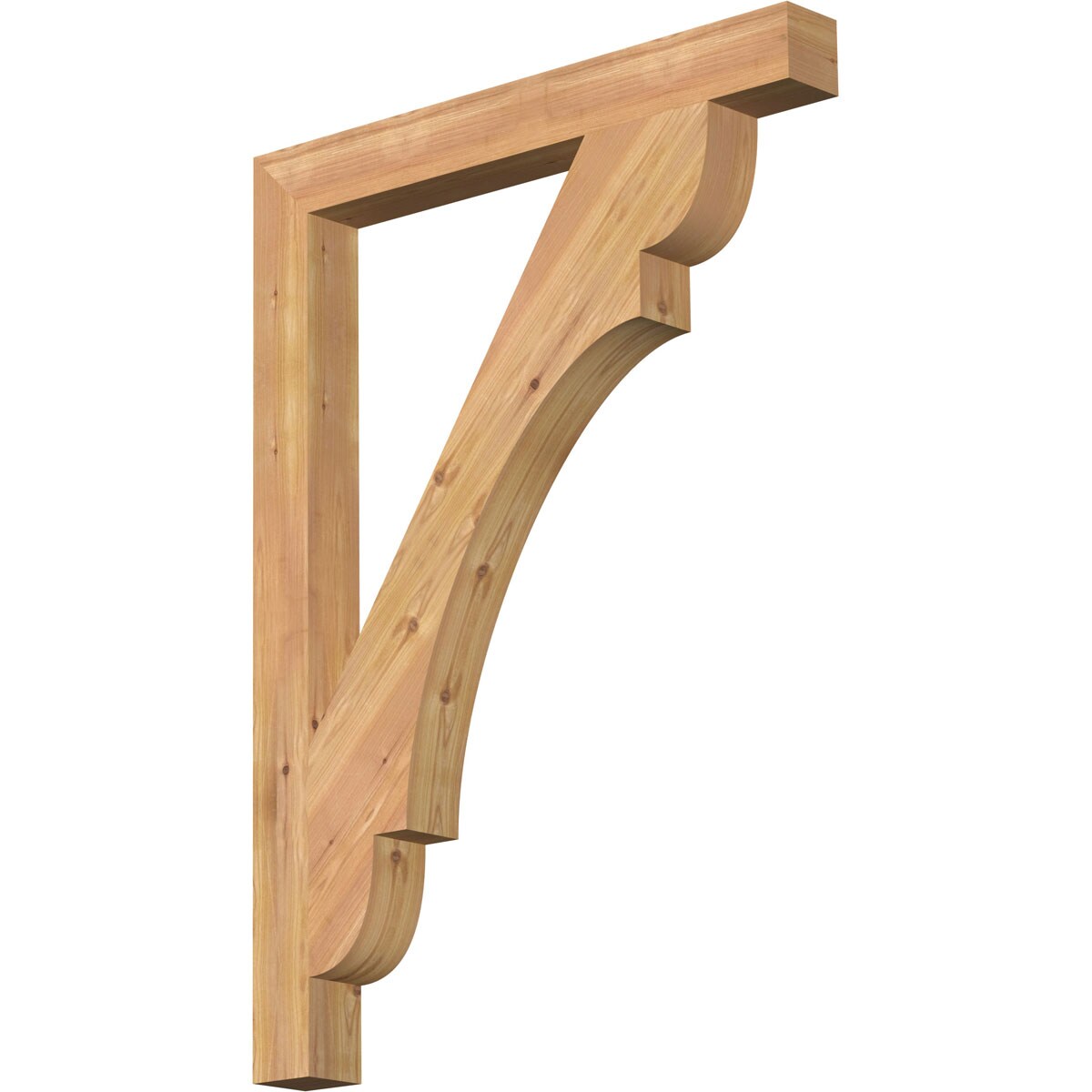 Ekena Millwork BKT04X32X44OLY05SWR Olympic block smooth 3-1/2-in x 32-in x 44-in Western red cedar Brown Wood Standard bracket