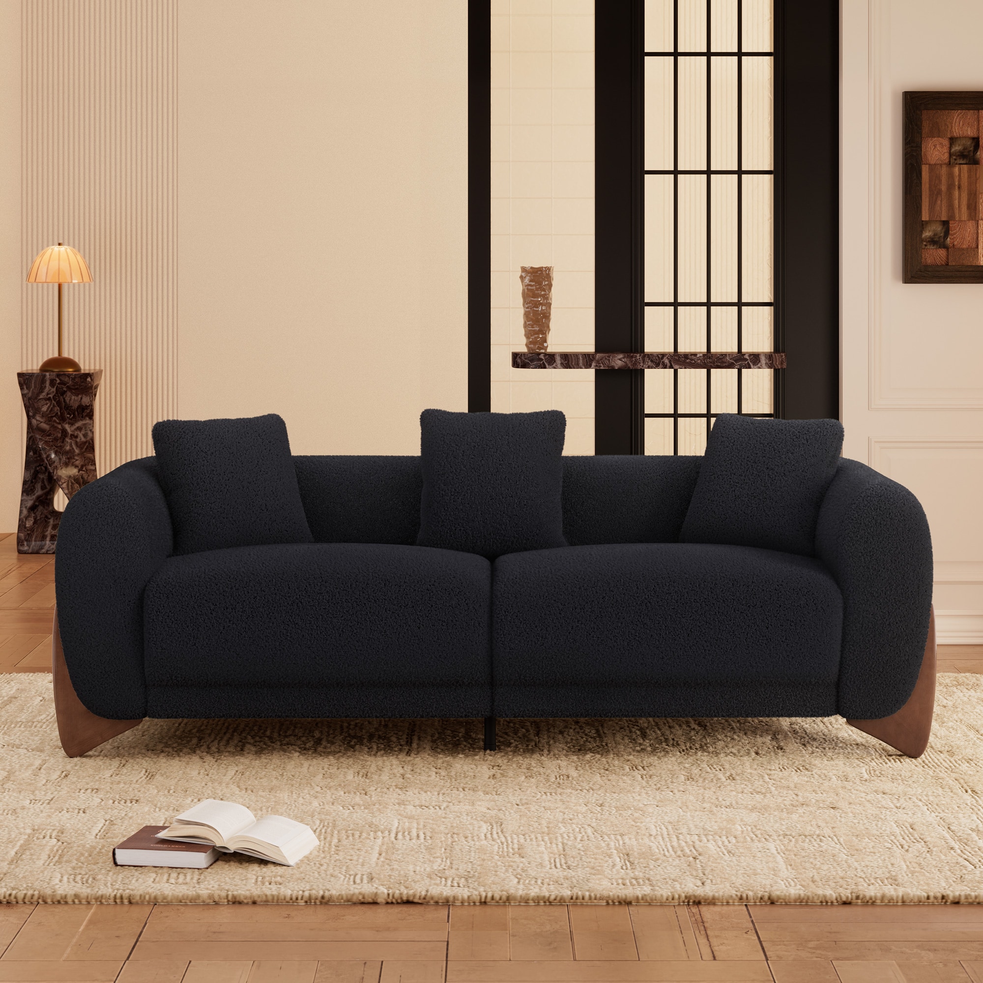 FARATI CLOUD-3-BLACK Sofas-Loveseats - View #2