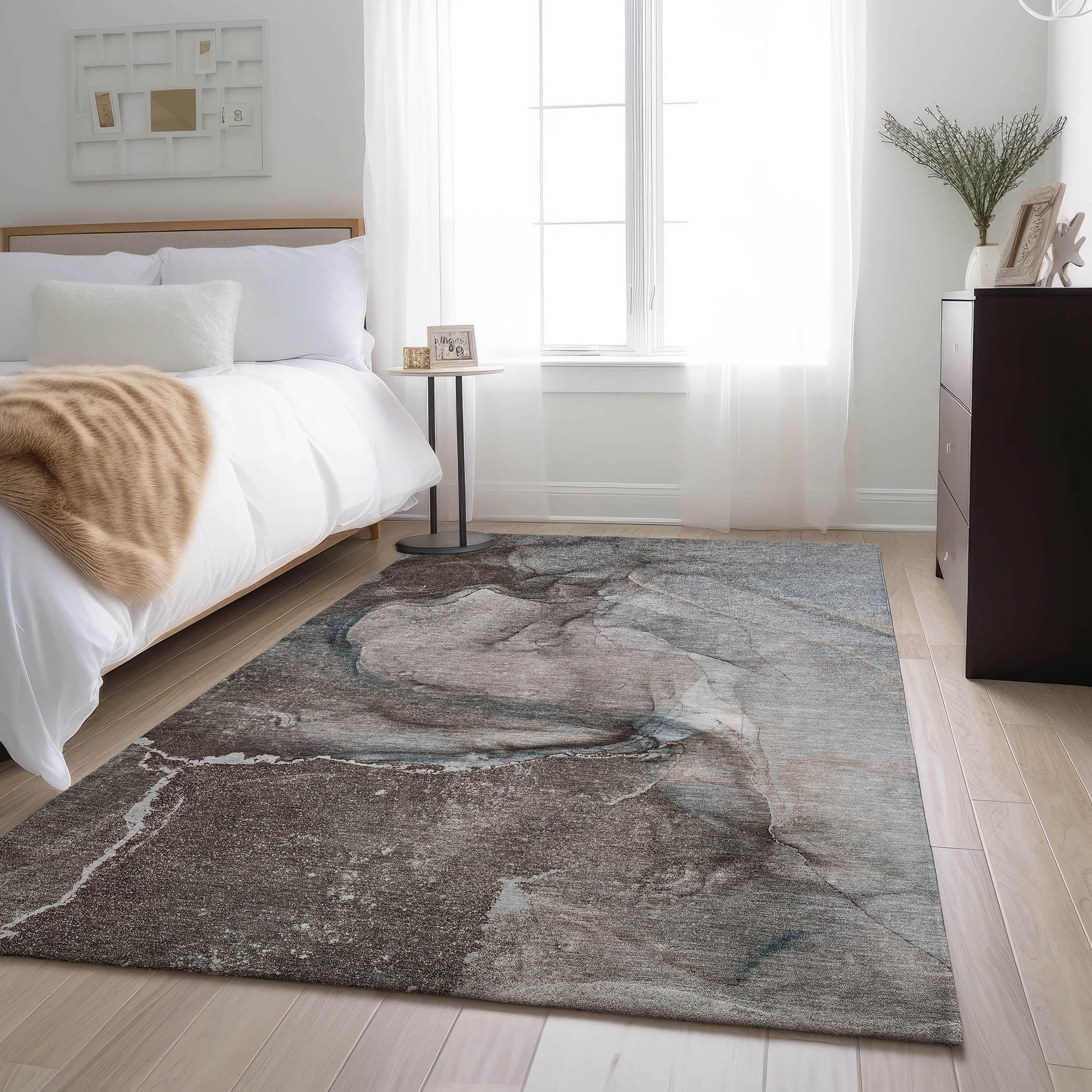Addison Rugs AMF548GY2X8 Mayfield AMF548GY 2 x 7 (ft) Loomed Polyester Gray Rectangular Indoor Geometric Machine washable Area rug