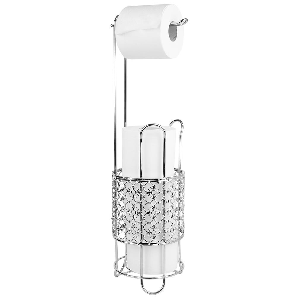 Home Basics Pave Free Standing Paper Towel Holder, Chrome, KITCHEN  ORGANIZATION