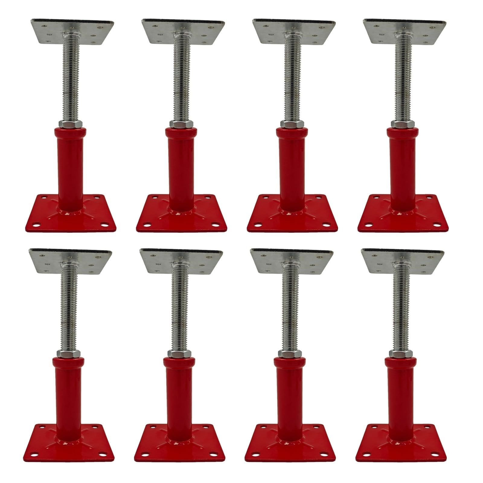 Etokfoks  8 pack adjustable steel floor jack posts 5 to 8 5 in height 6000 lb capacity painted and galvanized for basement and house leveling