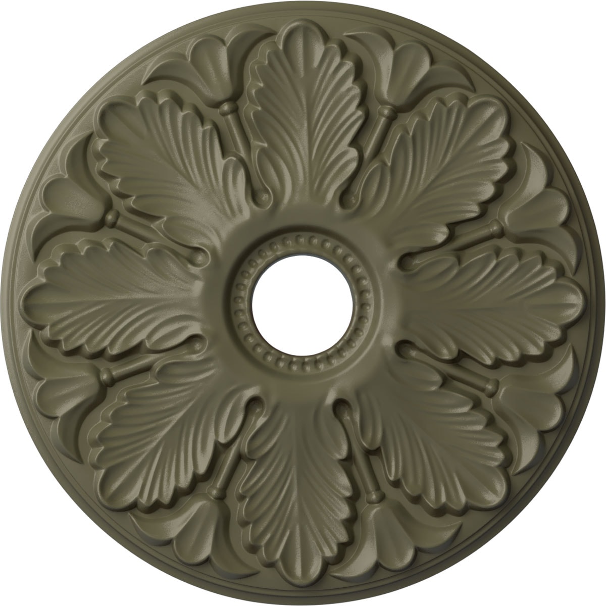 Ekena Millwork CM24MISSF Milan 24.5-in W x 24.5-in L Painted Spartan Stone Polyurethane Whole Ceiling Medallion