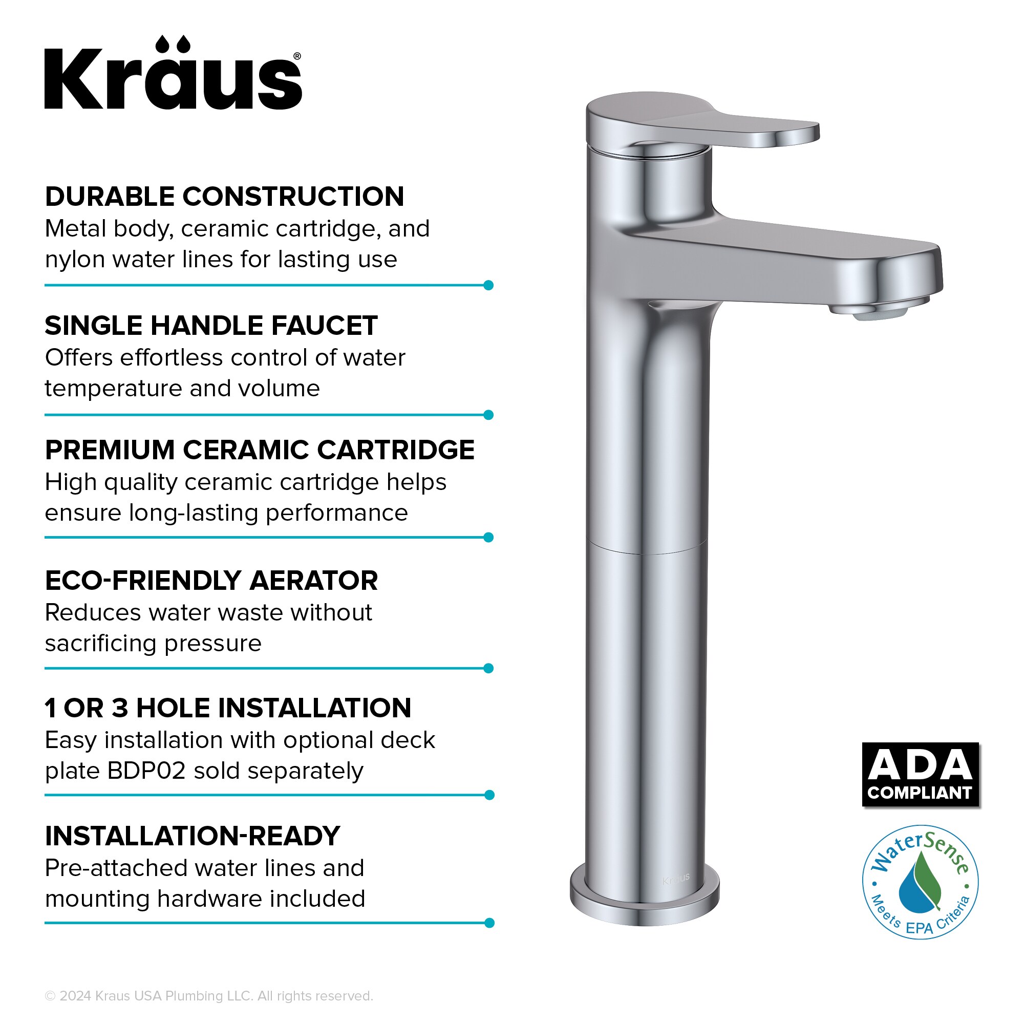 Kraus KVF-1410CH Lavatory-Faucets - View #14