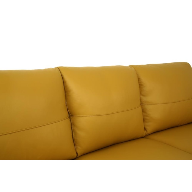 Acme Furniture Valeria Modern Mustard, Mustard Yellow Leather Furniture