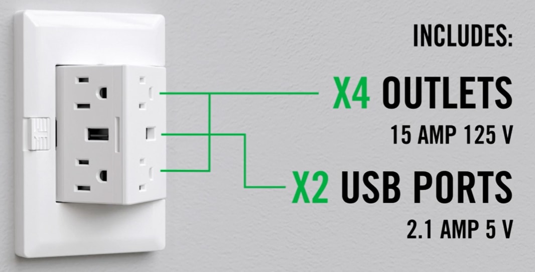 theOUTlet OUTUN15T-WH receptacles - View #3