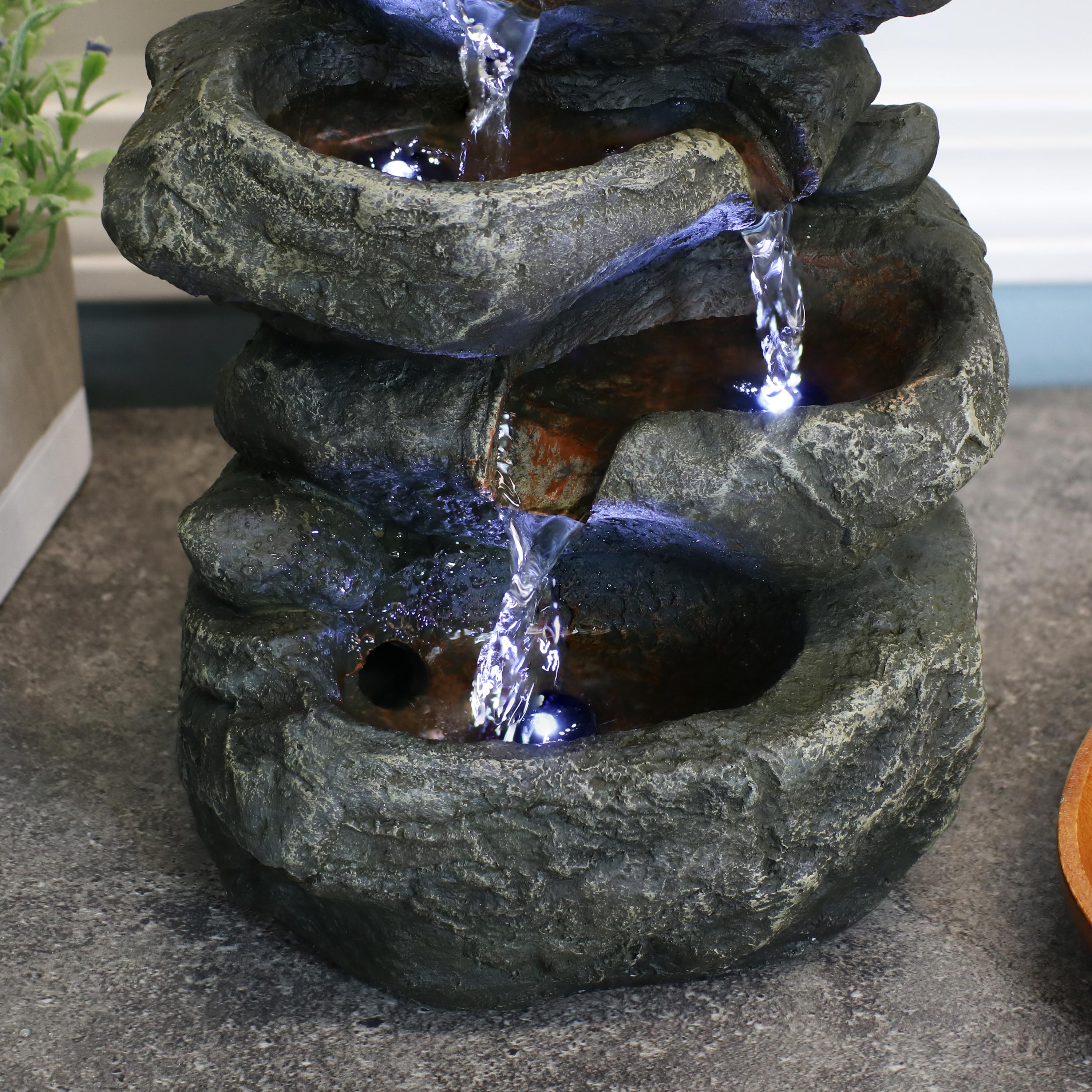 Sunnydaze Decor 10.5-in Resin Tabletop Indoor Fountain in the