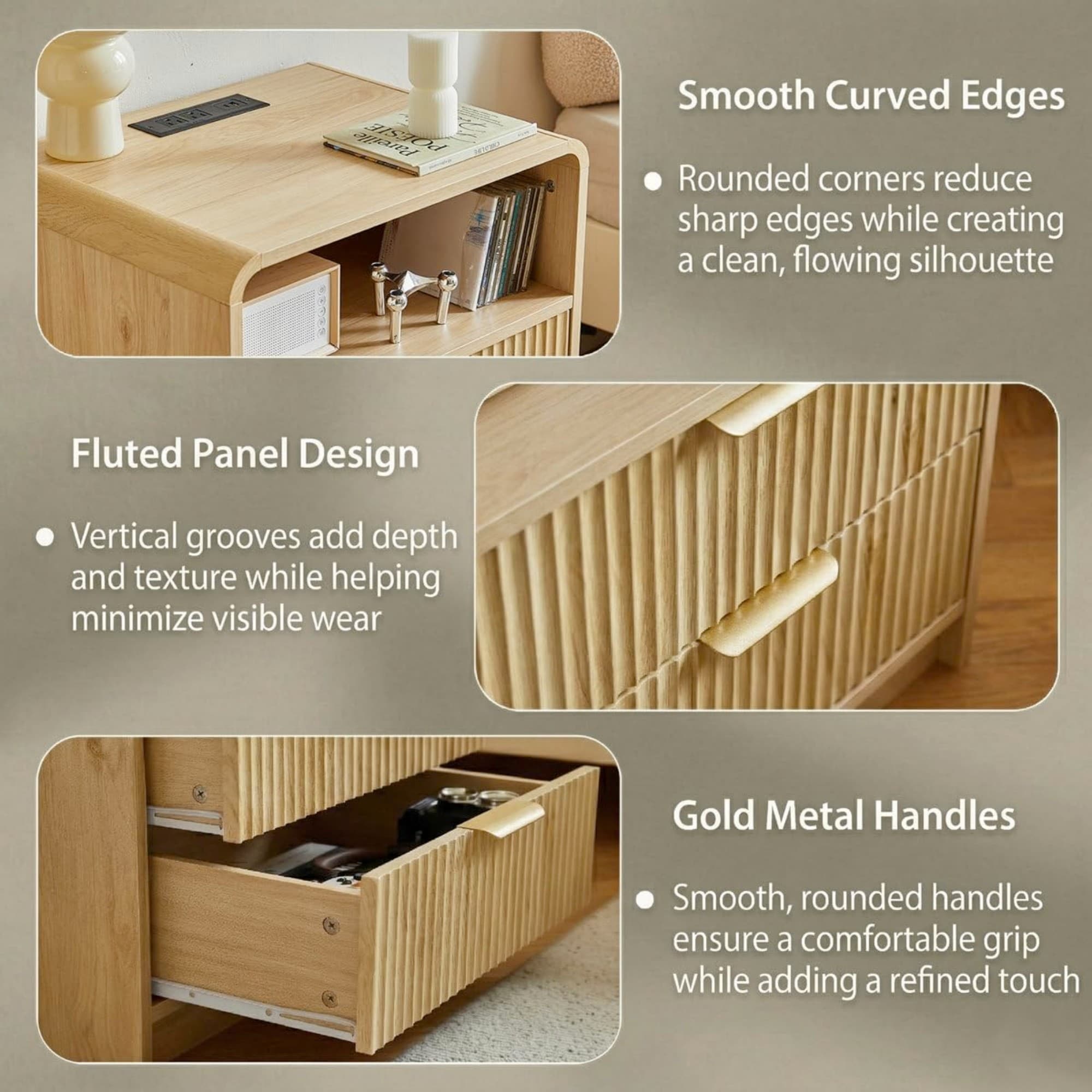 Wudkey L4-HS1W8M nightstands - View #5