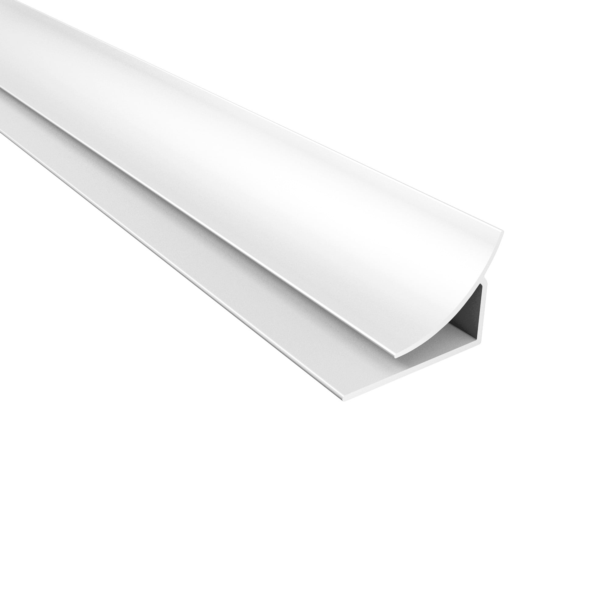 Fasade 0.5-in W x 47-in L Matte White PVC Edge Trim Kit Tile Edge Trim ...