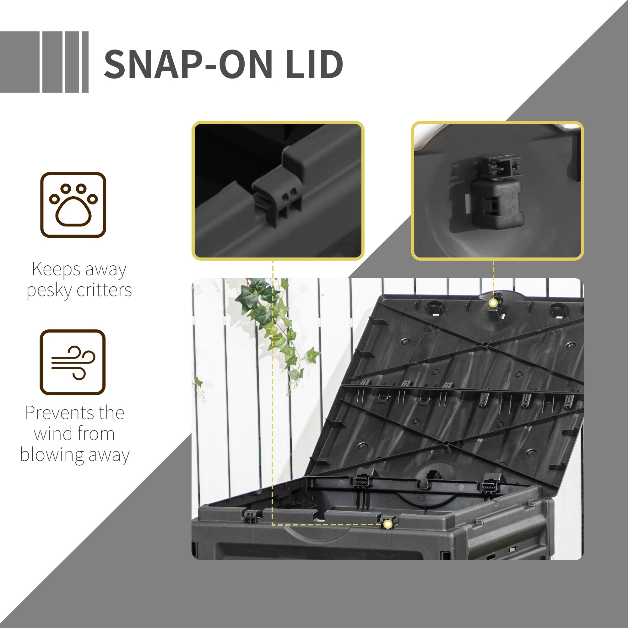 Outsunny 845-915V00BK composters - View #7