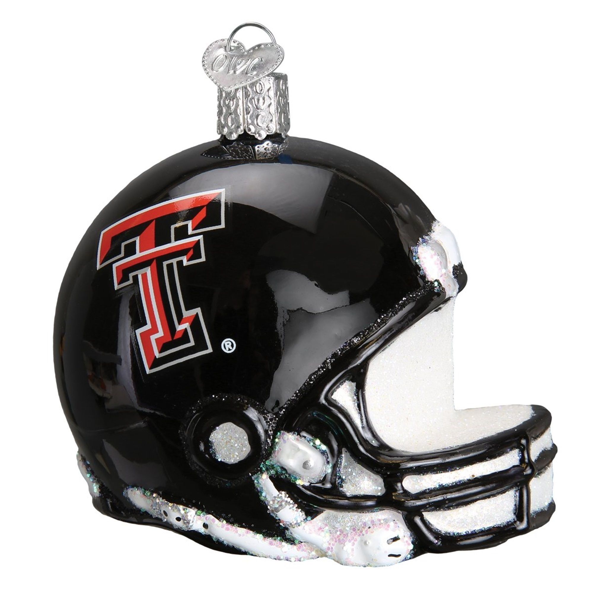 Old World Christmas 729343632173 Glass Blown Christmas Ornament - Texas Tech Helmet