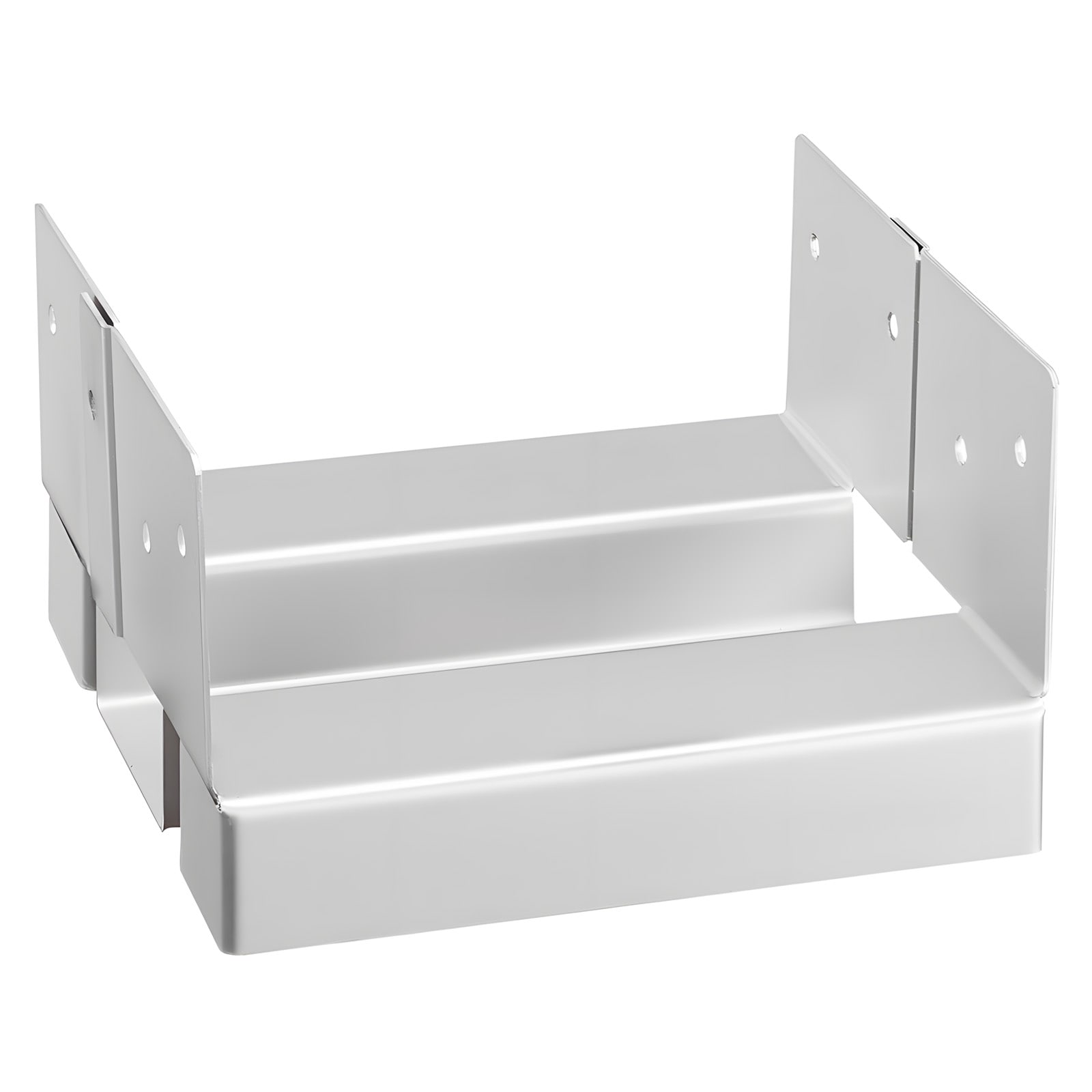 VEVOR 6x6 Post Base 10 Pcs  Inner Size 5.49x5.57inch/139.5x141.5mm Concrete Post Anchor  Heavy-Duty Zinc-Plated Carbon Steel Posts Brackets with 1 Inch Standoff Elevation  for Concrete Pergolas Patio