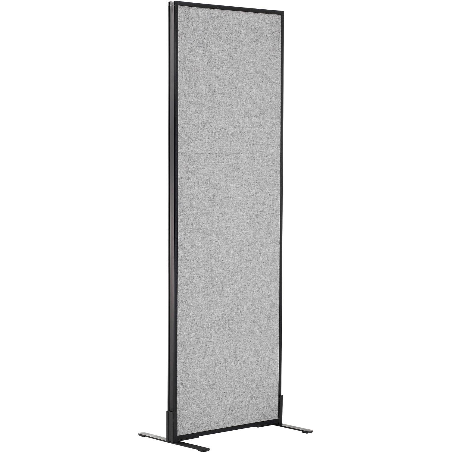 Global Industrial 695787FGY 24-14-inW x 96-inH Freestanding Office Partition Panel Gray
