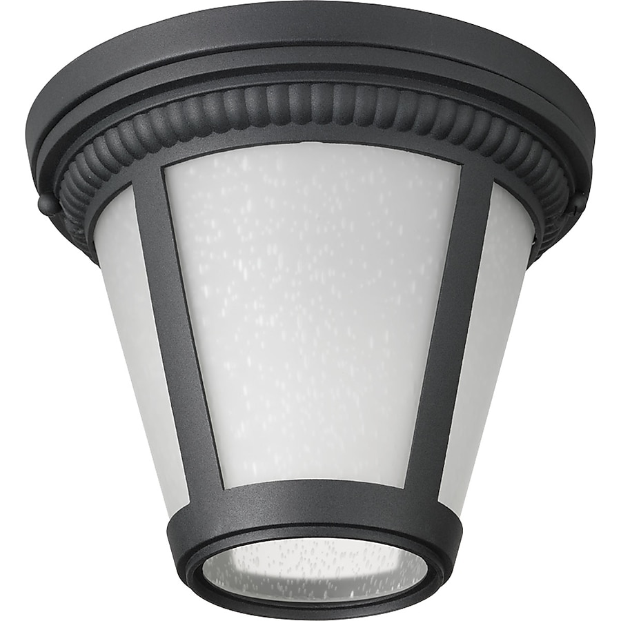 Progress Lighting Westport 9-in W Black Outdoor Flush Mount Light Progress Lighting Westport 9-in W Black Outdoor Flush Mount Light
