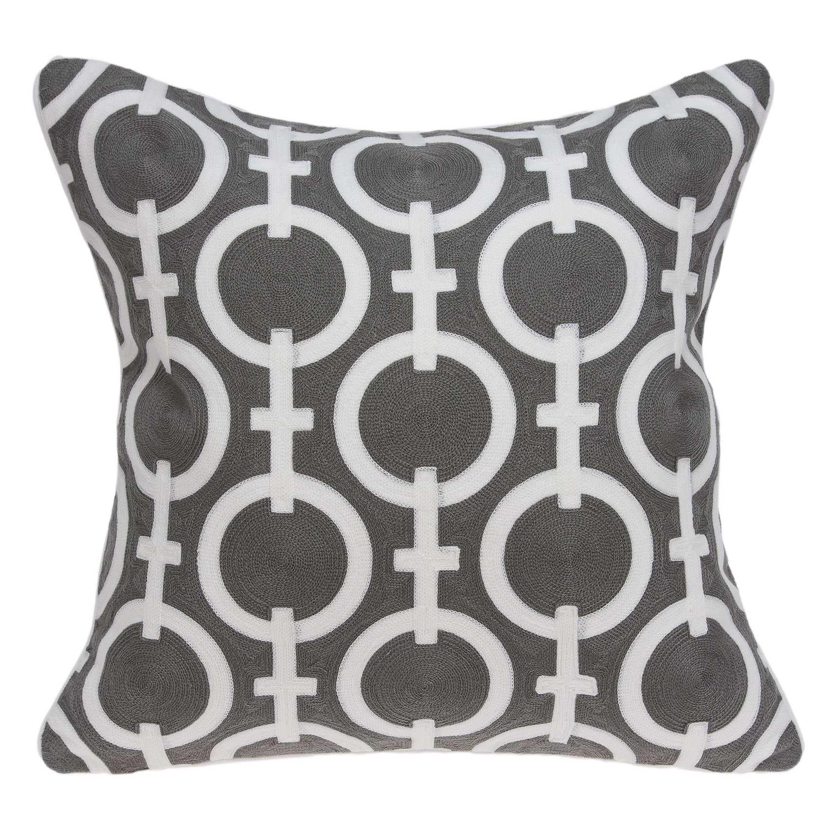 HomeRoots 333962 Jordan Gray Standard Cotton Pillow Case