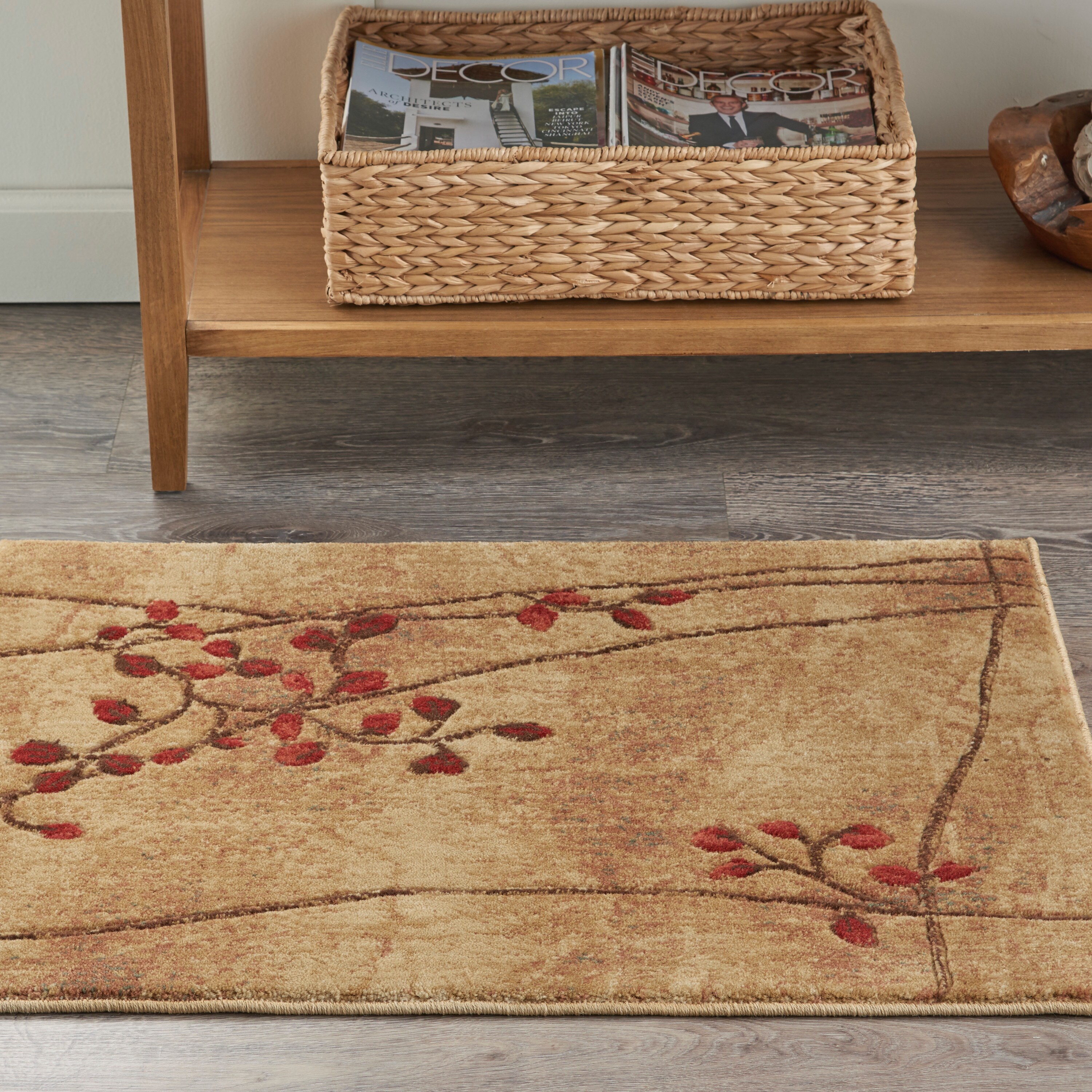 Nourison 01929 Somerset 2 x 3 (ft) Synthetic Latte Rectangular Indoor Abstract Area rug