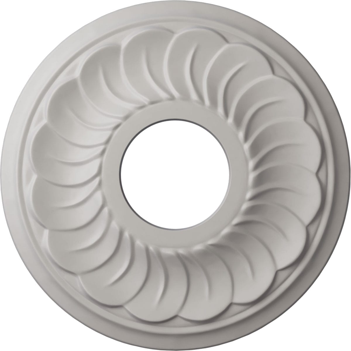 Ekena Millwork CM11BLUWF Blackthorn 11.75-in W x 11.75-in L Painted Ultra Pure White Polyurethane Whole Ceiling Medallion