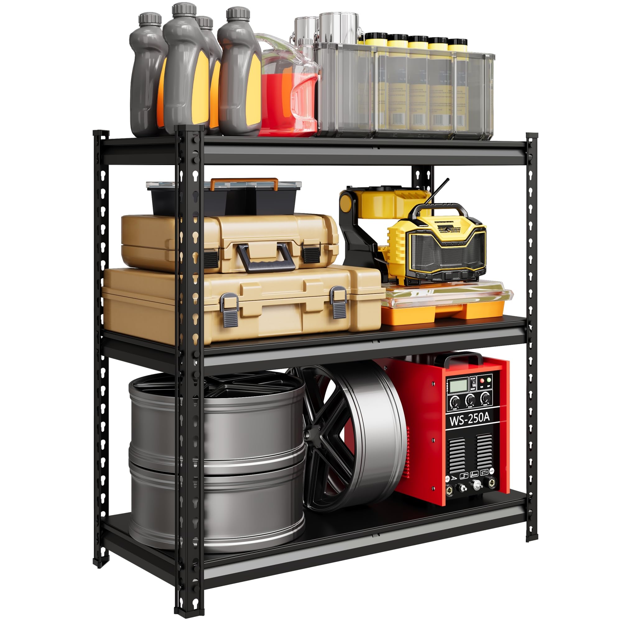 Aoile 36 Inch 3 Tier Adjustable Metal Storage Shelving Unit Boltless Heavy Load Garage Pantry Organizer Rack