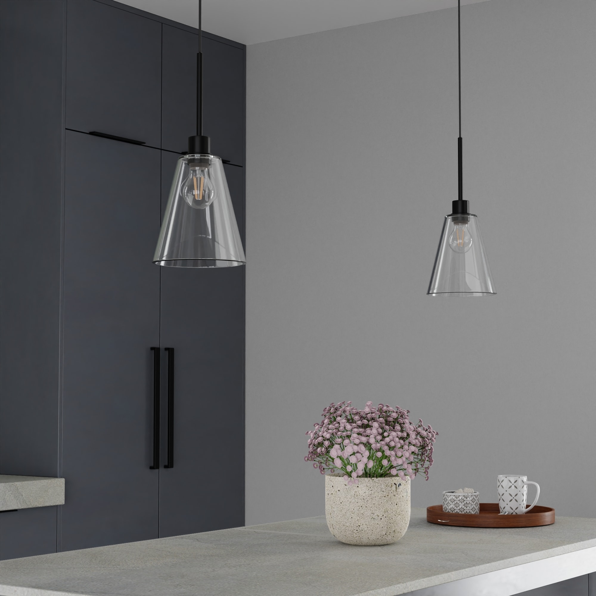 Style Selections CPC1MBK Pendant-Lights - View #4