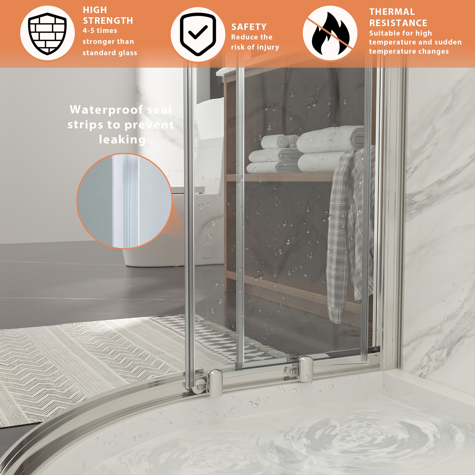 Lordear HMS-LD-2A42-4-72CH Shower-Doors - View #6
